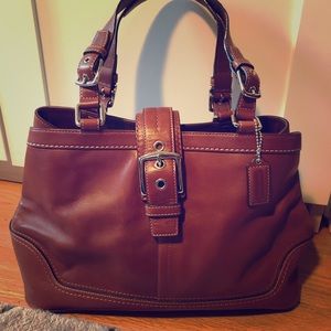 COACH Gorgeous Saddle Brown Satchel Handbag purse